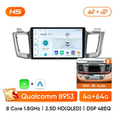 Carputech Car radio For Toyota RAV4 RAV 4 XA40 2012-2019 Carplay Android Auto Qualcomm Car Stereo Multimedia Player DSP 48EQ 2 Din