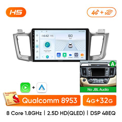 Carputech Car radio For Toyota RAV4 RAV 4 XA40 2012-2019 Carplay Android Auto Qualcomm Car Stereo Multimedia Player DSP 48EQ 2 Din