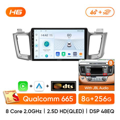 Carputech Car radio For Toyota RAV4 RAV 4 XA40 2012-2019 Carplay Android Auto Qualcomm Car Stereo Multimedia Player DSP 48EQ 2 Din