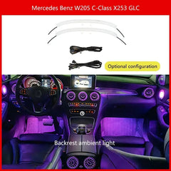 Lumière d'ambiance 3/64 couleurs pour Mercedes-Benz Classe C Glc Coupé W205 C43 C63 X253 LED Évents Haut-parleur Lampe décorative Retrofit 