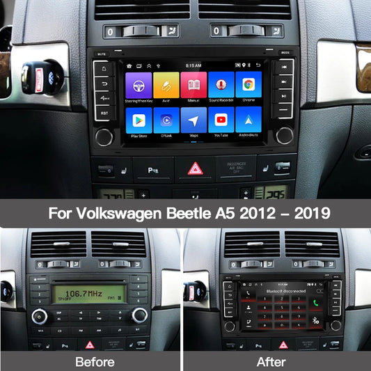 2 Din Android 10 Auto Radio Multimedia Player Für VW Volkswagen Touareg Transporter T5 Multivan Navigation CarPlay DSP SWC BT 8Core Player Auto 