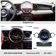 Autoradio Carplay Android Auto pour BMW Mini Cooper R56 R60 2007-2014 Android 13.0 Navigation GPS Unité principale Lecteur vidéo Magnétophone Stéréo 