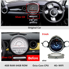 Autoradio Carplay Android Auto pour BMW Mini Cooper R56 R60 2007-2014 Android 13.0 Navigation GPS Unité principale Lecteur vidéo Magnétophone Stéréo 