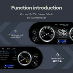 For Lexus LX570 2007-2017 12.3" LCD Digital Dashboard Cluster Car Panel Speedometer Virtual Cockpit