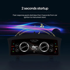 For Lexus LX570 2007-2017 12.3" LCD Digital Dashboard Cluster Car Panel Speedometer Virtual Cockpit