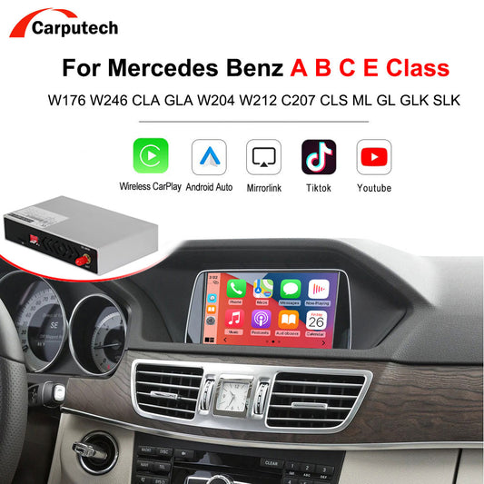 Interface sans fil CarPlay Android Auto pour Mercedes Benz Classe ABCE W176 W246 CLA GLA W204 W212 C207 CLS ML GL GLK SLK 