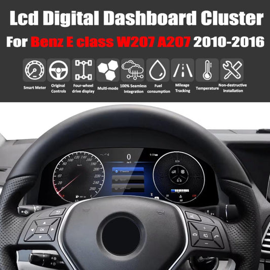 For Mercedes Benz E class W207 A207 NTG 4.0 NTG4.5 2010-2016 12.3" LCD Digital Dashboard Cluster Car Panel Speedometer Virtual Cockpit