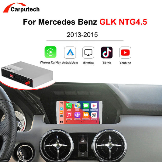 CarPlay sans fil pour Mercedes Benz GLK NTG4.5 2013-2015 avec Android Auto Mirror Link AirPlay Car Play Fonctions 