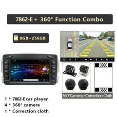 For Mercedes Benz G-Class CLK-Class W463 W203 W209 Viano Vito W639 Qualcomm Car Radio Android 360 ° Camera Player Carplay