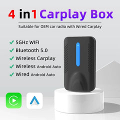 Adaptateur sans fil Carputech CP3.0/ 4.0 Apple CarPlay/Android Auto pour CarPlay filaire 