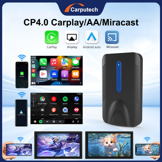 Adaptateur sans fil Carputech CP3.0/ 4.0 Apple CarPlay/Android Auto pour CarPlay filaire 