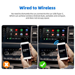 Adaptateur filaire vers sans fil Android Auto Carputech A2A pour voitures Android Auto filaires