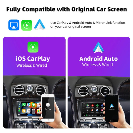 Carputech sans fil Apple CarPlay pour Bentley Continental GT Flying Spur Mulsanne Android Auto Mirror link Retrofit Car AI Box 