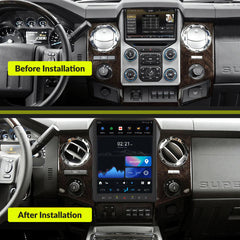 12.1" Qualcomm For Ford F250 F350 F450 F650 Heavy Duty Truck 2009-2016 Car Radio Stereo Carplay Upgrade Tesla Style Screen Android Auto GPS Navigation Multimedia Player