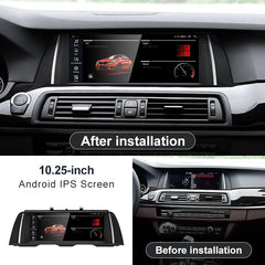 For BMW F10 F11 MTK8581 10.25 inch  DSP CarPlay AUTO 4G Android 11 Car GPS Stereo Multimedia Head Unit Radio Bluetooth CIC NBT