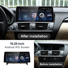 For BMW F25 F26 Snapdragon665 12.3inch Wireless CarPlay Android AUTO Car Multimedia System Head Unit Radio Bluetooth GPS Navi