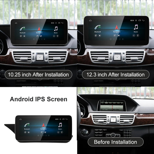 Pour Mercedes Benz Classe E W212 | CarPlay sans fil et Android Auto | Écran tactile 12,3 pouces Snapdragon665 Android13 Autoradio GPS Stéréo Multimédia Autoradio 