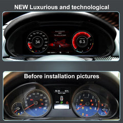 For Maserati GranTurismo GT/GranCabrio GC/ Quattroporte 2004-2018 12.3" LCD Digital Dashboard Cluster Car Panel Speedometer Virtual Cockpit