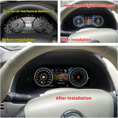 For Infiniti QX80/ Nissan Patrol Y62 Armada 2015-2019 12.3" LCD Digital Dashboard Cluster Car Panel Speedometer Virtual Cockpit