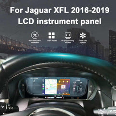 Pour Jaguar XFL 2016-2019 12.3" LCD Tableau de bord numérique Cluster Panneau de voiture Compteur de vitesse Cockpit virtuel