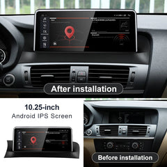 For BMW F25 F26 MTK8581 10.25inch Wireless CarPlay AUTO Android Car Multimedia System Head Unit Radio Bluetooth GPS Navigation