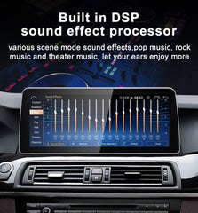 For BMW 5 Series F10 F11 Snpdragon665 12.3 inch  DSP CarPlay AUTO Android 12 Car Stereo Multimedia Head Unit Radio Bluetooth CIC NBT