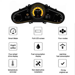 Pour Porsche Cayenne/Panamera 2010-2017 LCD Tableau de bord numérique Cluster Panneau de voiture Compteur de vitesse Cockpit virtuel