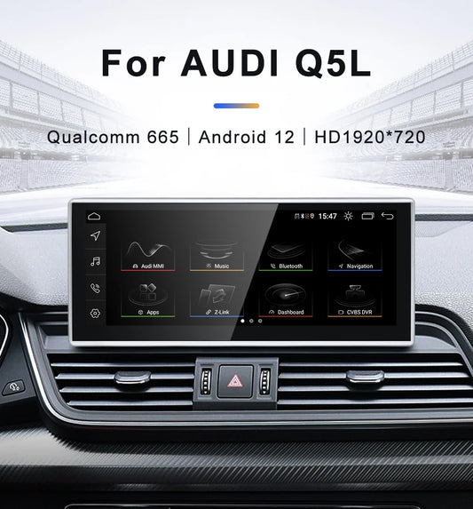 Pour AUDI 2018-2021 Q5 B9 CarPlay Android 12 voiture multimédia IPS écran GPS Auto Radio Navigation stéréo DSP Netlifx 