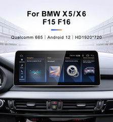 For BMW X5 F15 X6 F16 NBT Snapdragon665 12.3inch Wireless CarPlay AUTO Car Multimedia Player Head Unit Radio Bluetooth GPS Navi