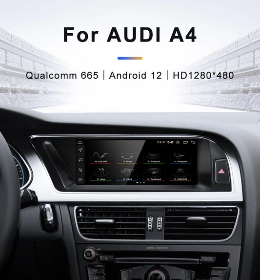 Pour AUDI 2008-2016 A4 B8 S4 CarPlay Android 13 Voiture Multimédia Écran IPS GPS Auto Radio Navigation Stéréo DSP Netlifx 