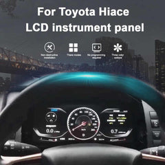 Pour Toyota Hiace 2019-2022 12.3" LCD Tableau de bord numérique Cluster Panneau de voiture Compteur de vitesse Cockpit virtuel