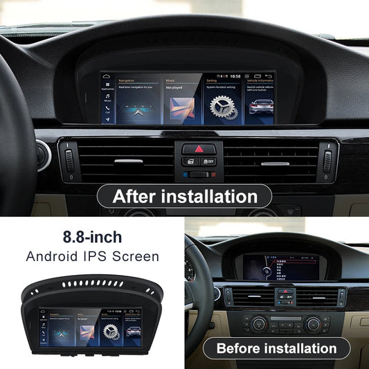 For BMW 3series E90 E91 5series E60 E61 CCC Snapdragon665 8.8inch Touch Screen Wireless CarPlay AUTO Android 13 System Head Unit Radio Bluetooth