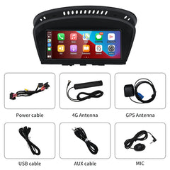 For BMW 3series E90 E91 5series E60 E61 CCC ID8 New UI 8.8inch Touch Screen Wireless CarPlay AUTO Android 13 System Head Unit Radio Bluetooth