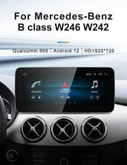 Für Mercedes Benz B-Klasse W245 W246 | Kabelloses CarPlay und Android Auto | 12,3-Zoll-Touchscreen Snapdragon665 Android13 Auto-GPS-Stereo-Multimedia-Autoradio-Headunit 