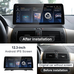 For BMW X3 E83 Snapdragon665 12.3inch Wireless CarPlay Android AUTO Car Multimedia System Head Unit Radio Bluetooth GPS Navi