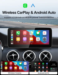 For Mercedes Benz A Class W176 CLA C117 GLA X156 Wireless CarPlay & Android Auto | 12.3 Inch Touch Screen Snapdragon665 Android13 Car GPS Stereo Multimedia Car Radio Headunit