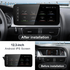 Écran Carplay 12,3 pouces pour AUDI A4 B8 S4 2008-2016 CarPlay Android 12 Écran IPS multimédia de voiture GPS Auto Radio Navigation Stéréo DSP Netlifx 