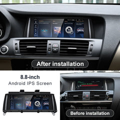 For BMW F25 F26 Snapdragon665 8.8inch Wireless CarPlay Android AUTO Car Multimedia System Head Unit Radio Bluetooth GPS Navi