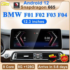 ID8 Snapdragon665 12,3 pouces Android12 Carplay Système intelligent Lecteurs vidéo de voiture pour BMW Série 7 F01 F02 F03 F04 Multimédia central 