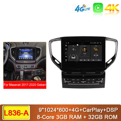 Carputech 9 Inch Android13 Car Multimedia Player For Maserati Ghibli 2014 -2021 8G+128G GPS Navigation Stereo Car Radio DSP Carplay