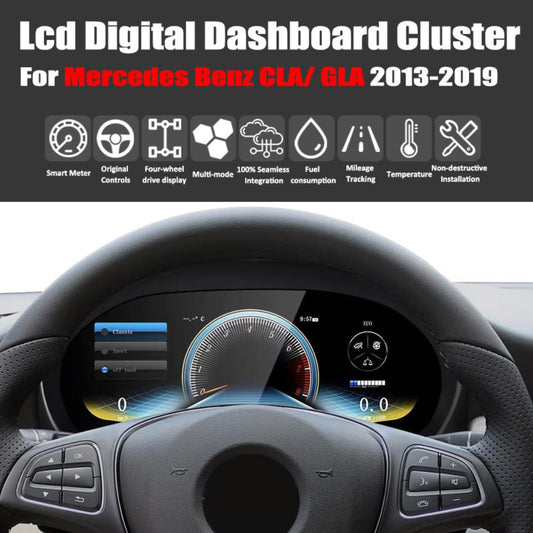 For Mercedes Benz CLA/ GLA 2013-2019 12.3" LCD Digital Dashboard Cluster Car Panel Speedometer Virtual Cockpit