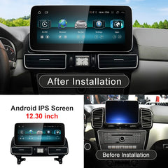 Neu 12,3 Zoll Android13 Drahtlose CarPlay AUTO Für Mercedes Benz GLE AMG C63 NTG Auto Video Player GPS Multimedia Screen-Dashboard