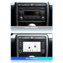 Carputech 2000-2012 Audi A4 Android 12 Autoradio sans fil Apple CarPlay et Android Auto avec 8 Go de RAM 128 Go de ROM 