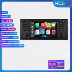 Carputech 1995-2002 BMW 5 Series E39 E53 X9 M5 Android 12 Wireless Apple CarPlay & Android Auto Car Radio with 8GB RAM 128GB ROM & 7 Inch QLED Touch Screen