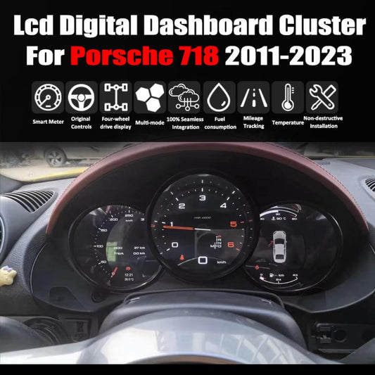 Pour Porsche 718 2011-2023 LCD Tableau de bord numérique Cluster Panneau de voiture Compteur de vitesse Cockpit virtuel