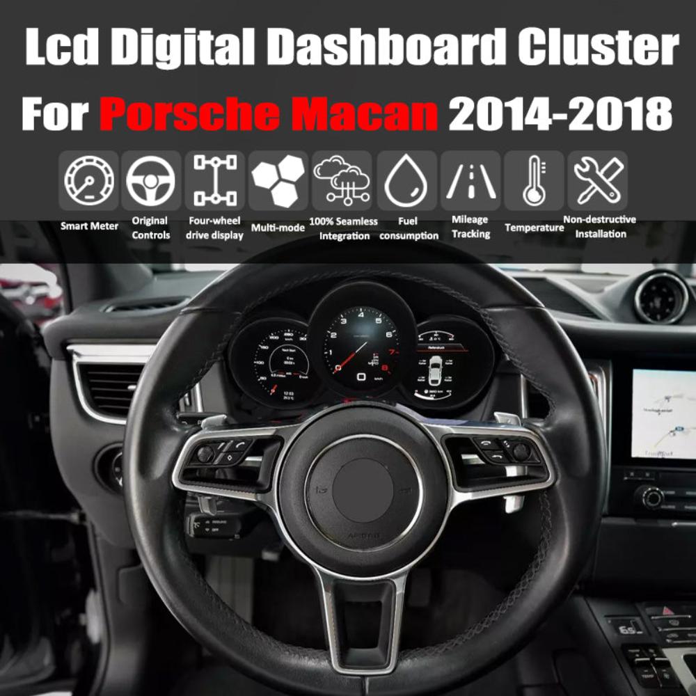 Pour Porsche Macan 2014-2018 LCD Tableau de bord numérique Cluster Panneau de voiture Compteur de vitesse Cockpit virtuel