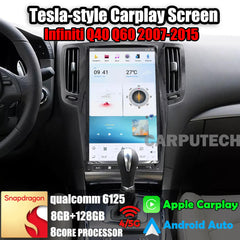 Autoradio 13,6" Qualcomm pour Infiniti G25 2007-2013, mise à niveau Carplay, écran de style Tesla, Android Auto, navigation GPS, lecteur multimédia 