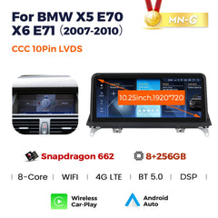 Qualcomm Snapdragon 680 Android 13 CAR DVD for BMW X5 E70 BMW X6 E71 Player Audio Stereo Multimedia GPS Stereo Monitor CCC CIC