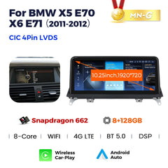 Qualcomm Snapdragon 680 Android 13 DVD de voiture pour BMW X5 E70 BMW X6 E71 Lecteur audio stéréo multimédia GPS stéréo moniteur CCC CIC 