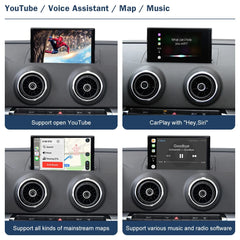 Interface Android Auto CarPlay sans fil pour Audi Q2 2008-2022, avec fonctions AirPlay Mirror Link Car Play